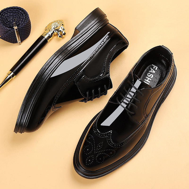 Patent Leather Oxford - Zapatos de vestir de charol para