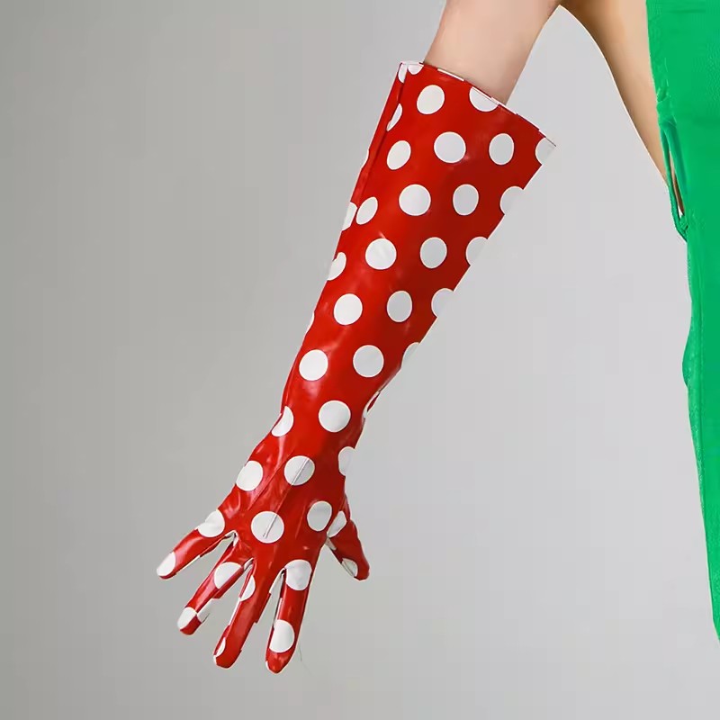 Formal Glove Leather - Guantes Largos de Piel Sintética con
