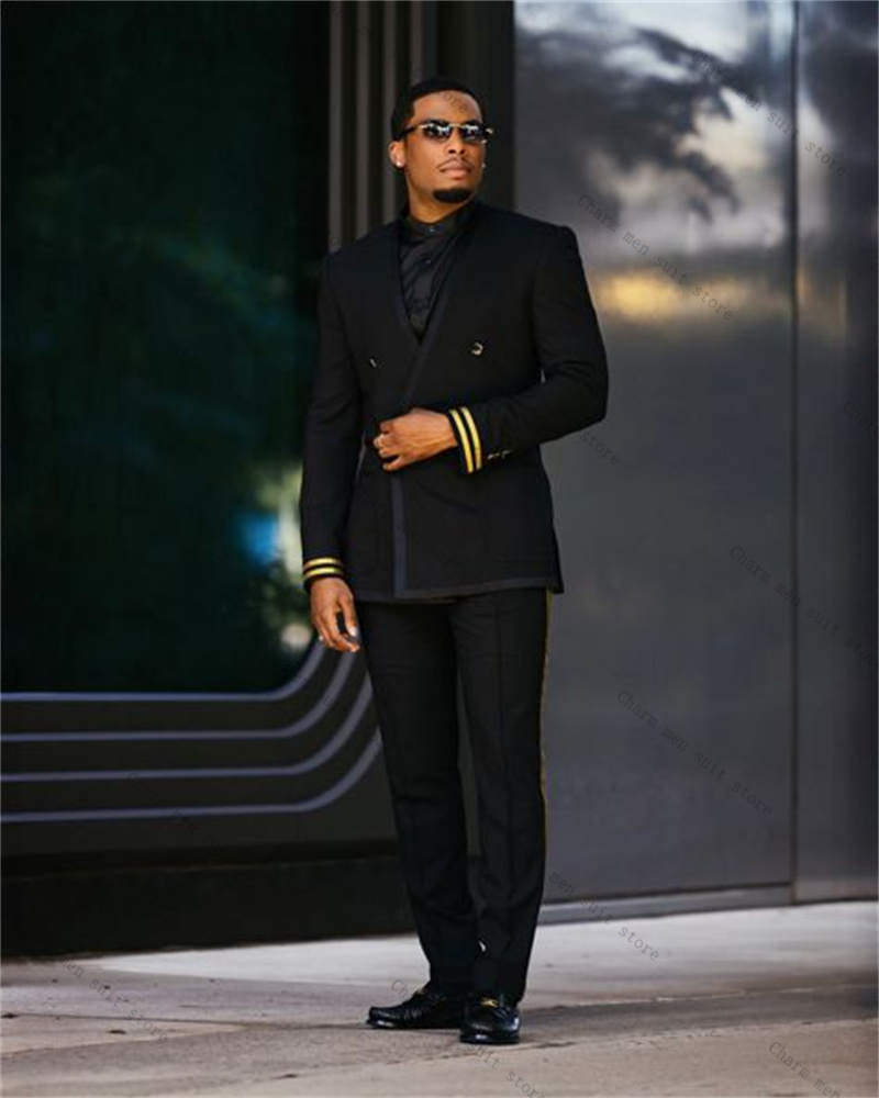 Formal Wear For Men Yellow - Conjunto de traje negro para hombre,