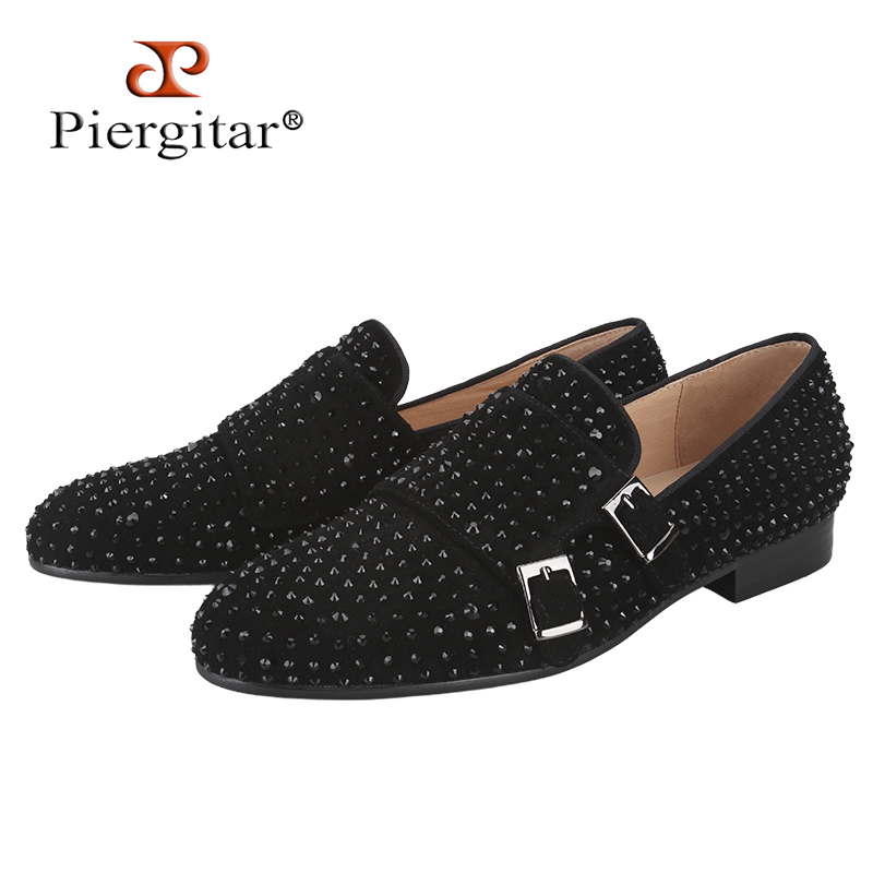 Men'S Style Formal Wear - Piergitar, nuevos zapatos de gamuza negra