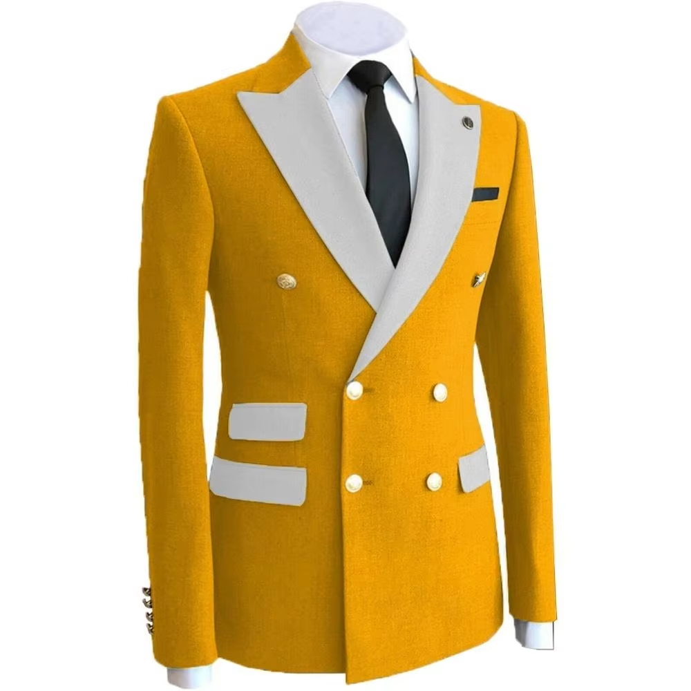 Formal Wear For Men Yellow - Traje de Hombre Amarillo para Negocios,
