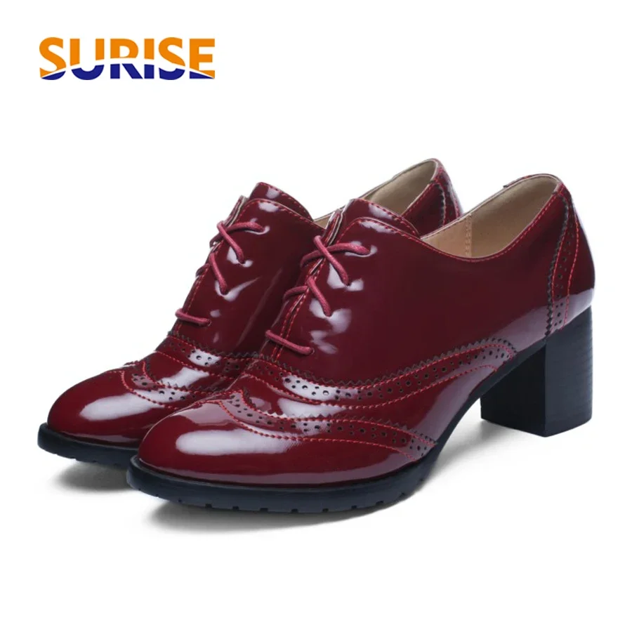 Patent Leather Oxford - Zapatos Oxford de tacón alto de