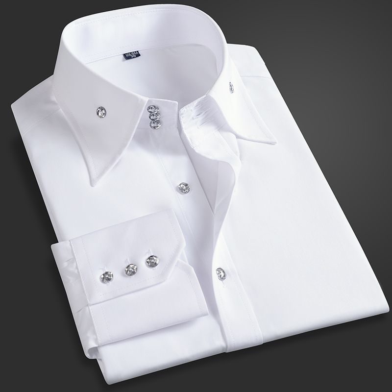 Men'S Style Formal Wear - Camisa ejecutiva para hombre de primavera