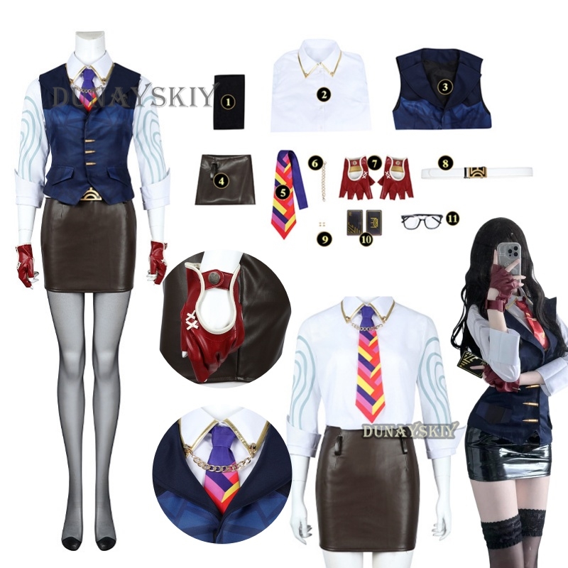 Men Formal Wear Vest - Juego de Anime Valorant Chamber, disfraz