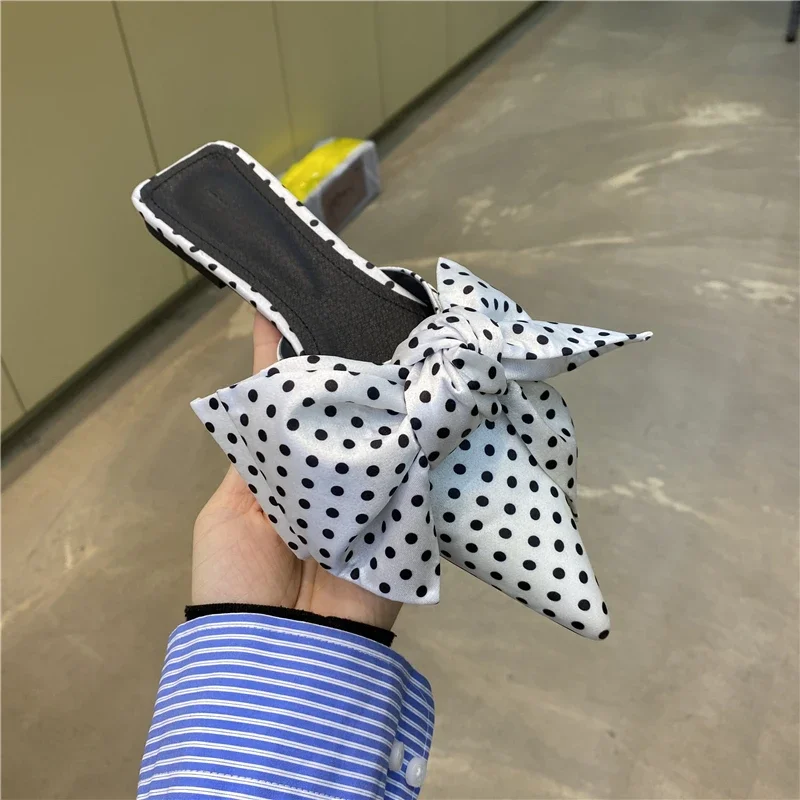 Sandalias de mujer con lazo gr - Satin Bow Tie reseña y precio