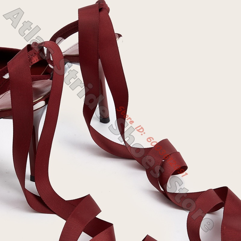 Sandalias de tacón de aguja fi - Satin Bow Tie reseña y precio