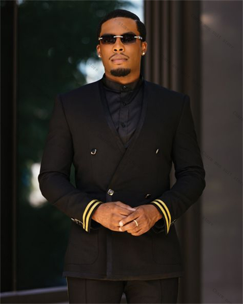 Conjunto de traje negro para h - Formal Wear For Men Yellow reseña y precio