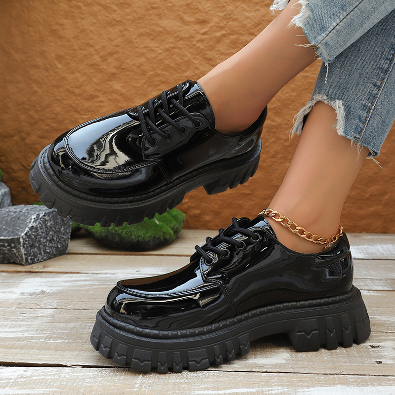 Zapatos Oxford con plataforma  - Patent Leather Oxford reseña y precio