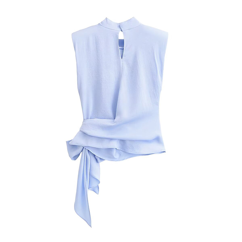 YENKYE, nueva blusa sin mangas - Satin Bow Tie reseña y precio