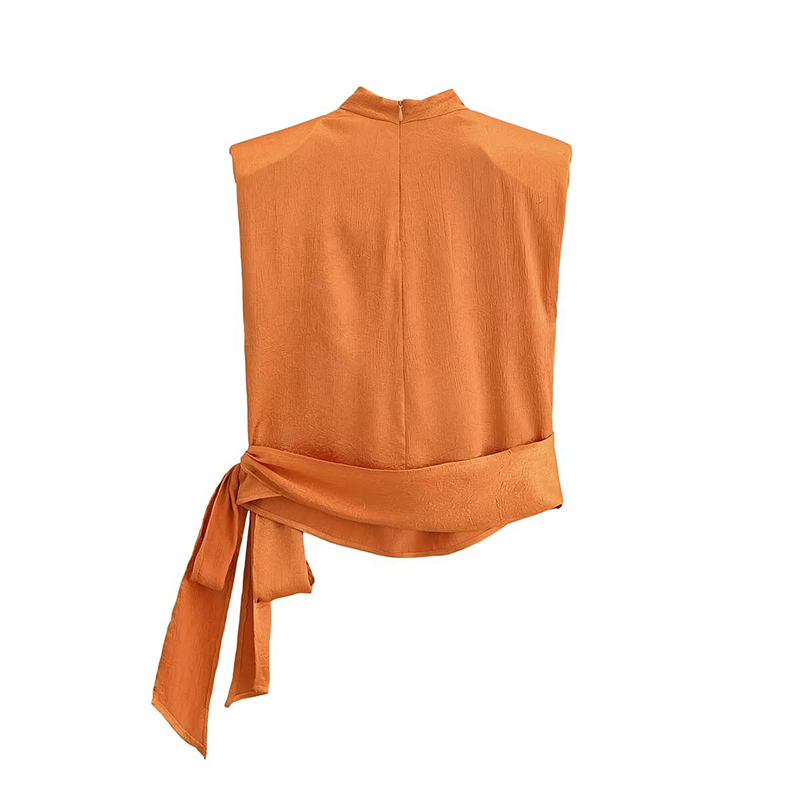 YENKYE, nueva blusa sin mangas - Satin Bow Tie reseña y precio