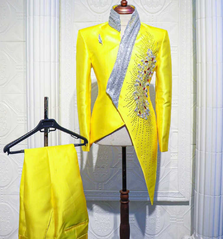 Esmoquin de boda amarillo a la - Formal Wear For Men Yellow reseña y precio