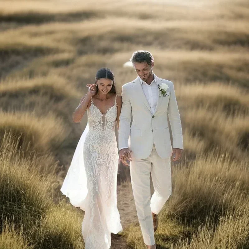 Esmoquin de boda de lino para  - Men Formal Wear For Summer reseña y precio