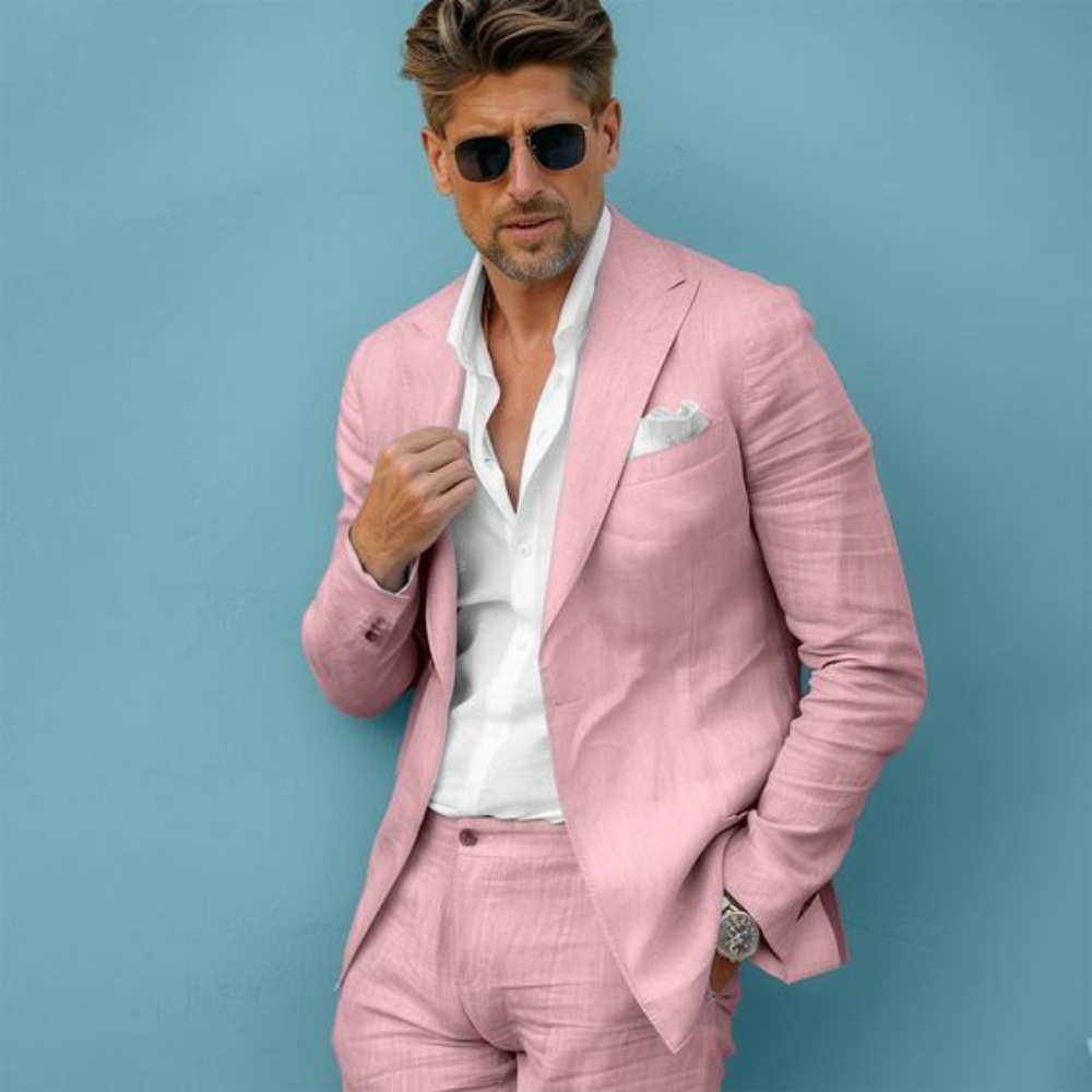 Traje de Lino para Hombre, Est - Men Formal Wear For Summer reseña y precio