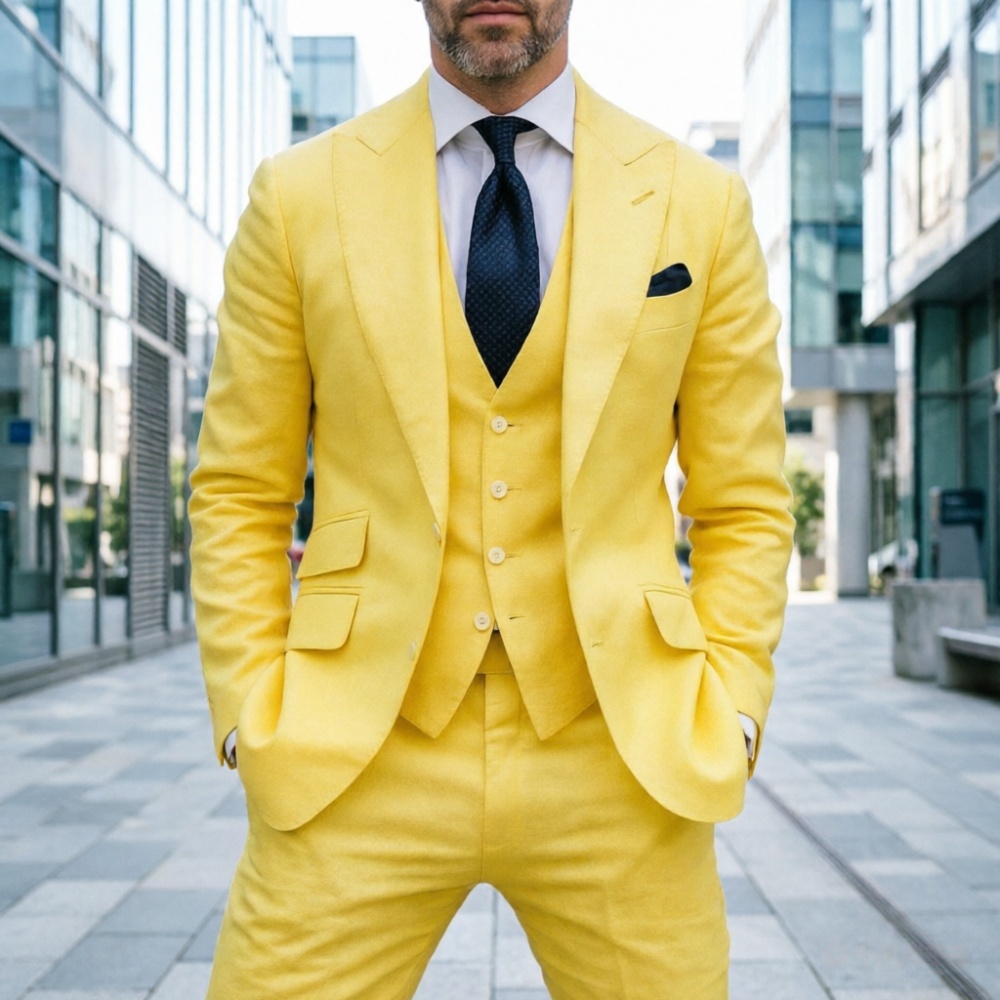 Traje de Lino Azul Cielo para  - Men Formal Wear For Summer reseña y precio