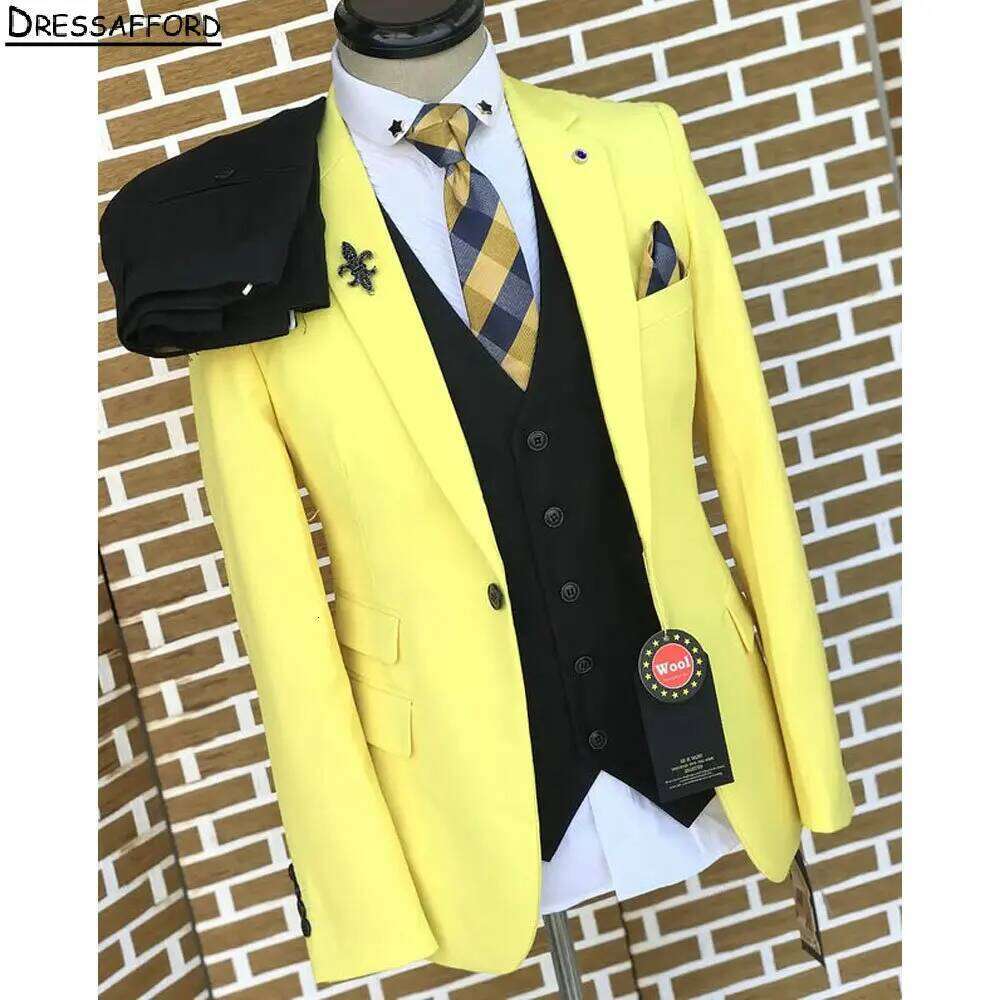 Traje Elegante Amarillo para H - Formal Wear For Men Yellow reseña y precio